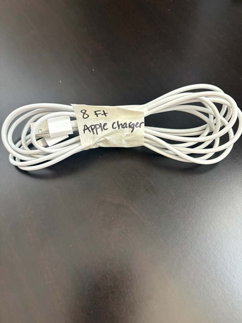 8 Ft Apple USB-A to Lightning Charger Cable White